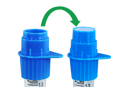 分體式設(shè)計(jì)，上杯可倒置收 集殘留細(xì)胞，有效降低樣本 損失